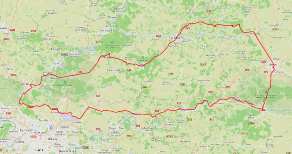 Parcours chemin des dames